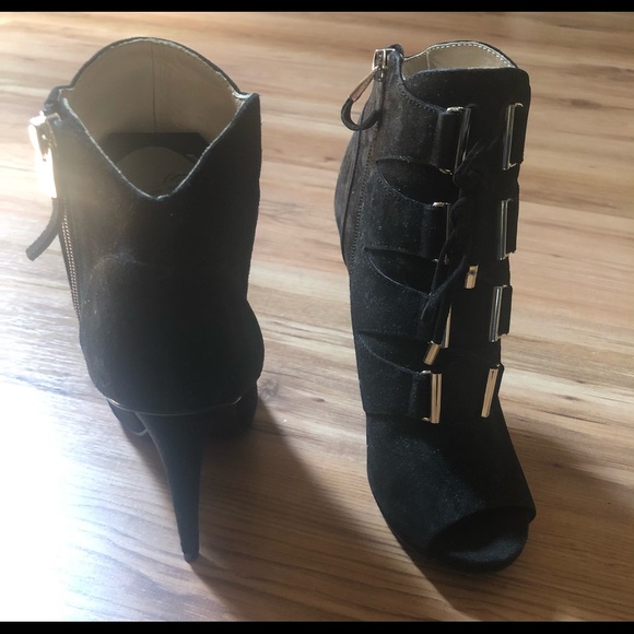 Marciano Black Suede Open toe Booties - Picture 7 of 7